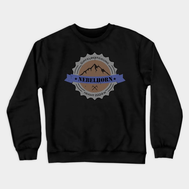 Gipfelbesteigung Nebelhorn Height 2224 m Crewneck Sweatshirt by JG0815Designs